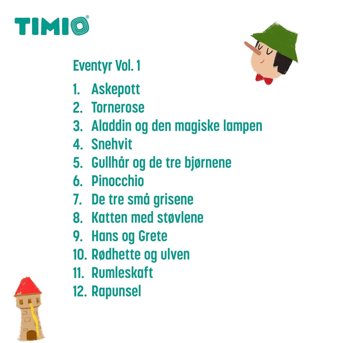 TIMIO TIMIO TIMIO Disc Set 3 - Eventyr, tiden, grøntsager, alfabet A-L og alfabet M-Z