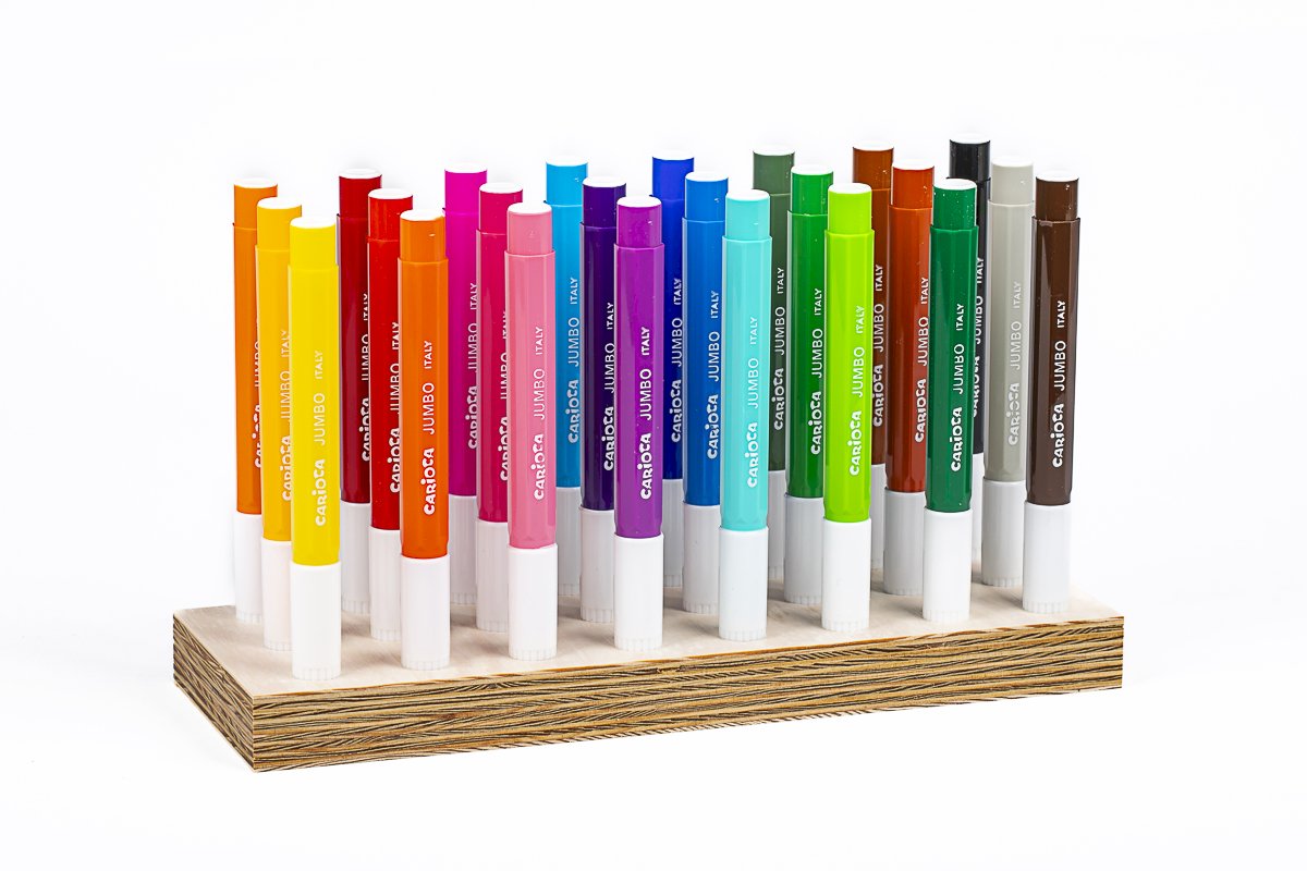 Carioca Tusch Maxi 24 stk. assorteret i træklods – Carioca
