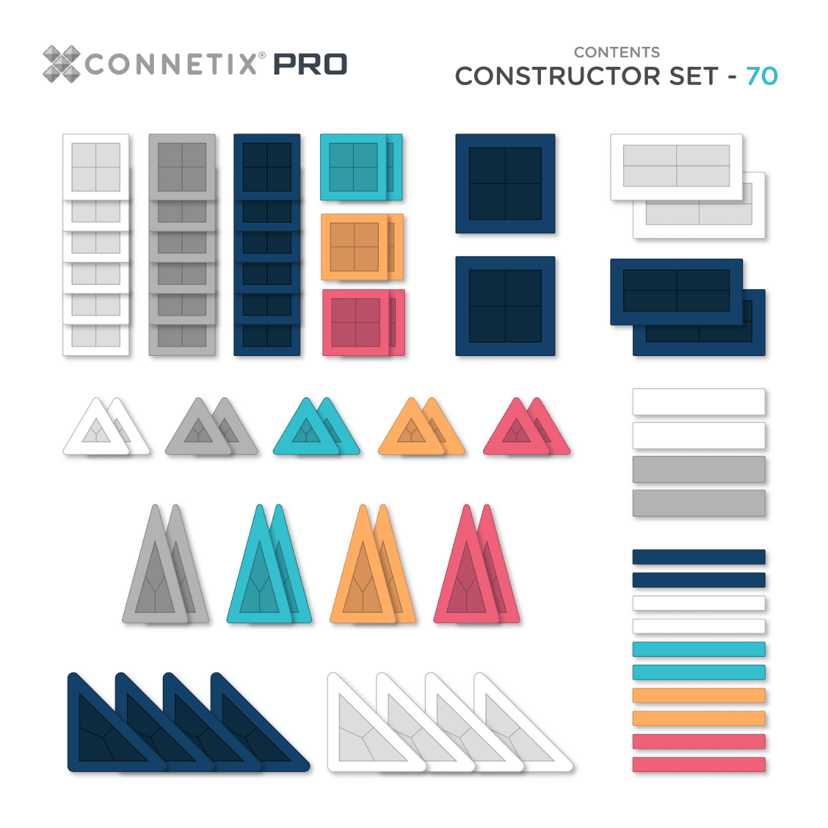 Connetix - 70 dele - PRO Constructor Set