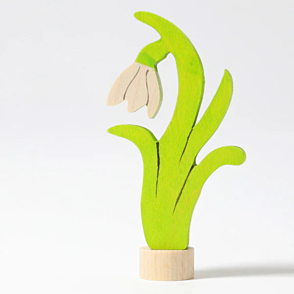 Grimm’s stikfigur vintergæk (Schneeglöckchen) – håndmalet dekoration