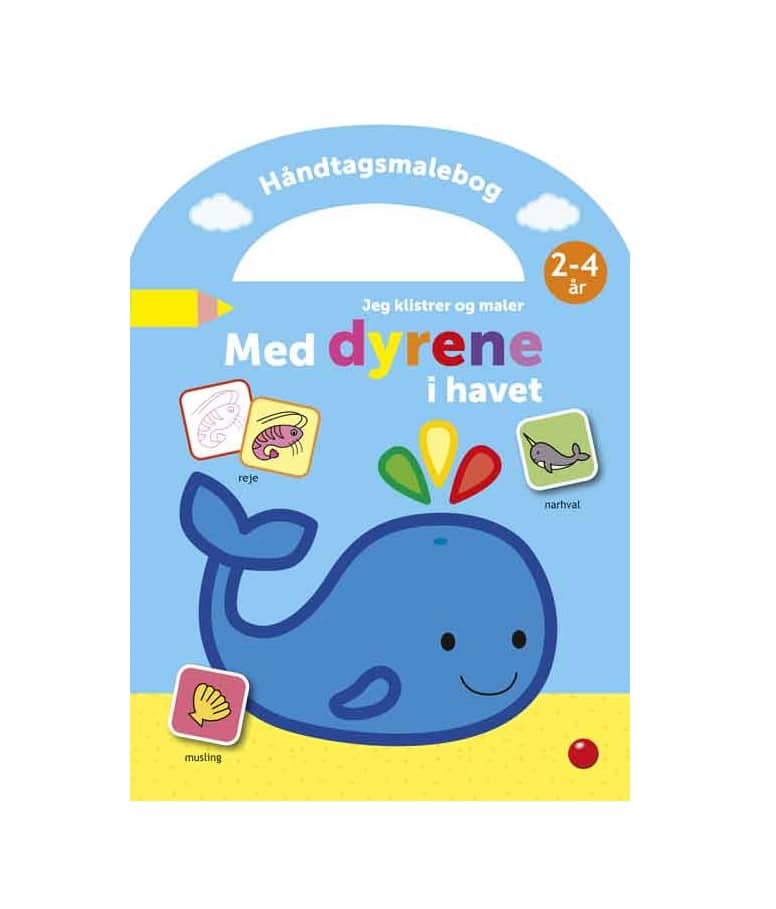 Håndtagsmalebog – Med dyrene i havet