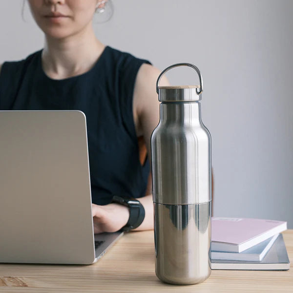 Klean Kanteen Insulated Reflect flaske med bambuslåg 592ml