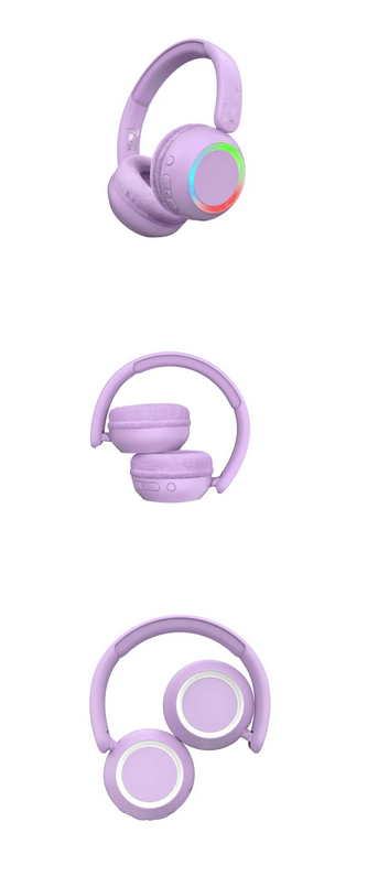 Lalarma Wireless Headphone with Lights - Purple 2