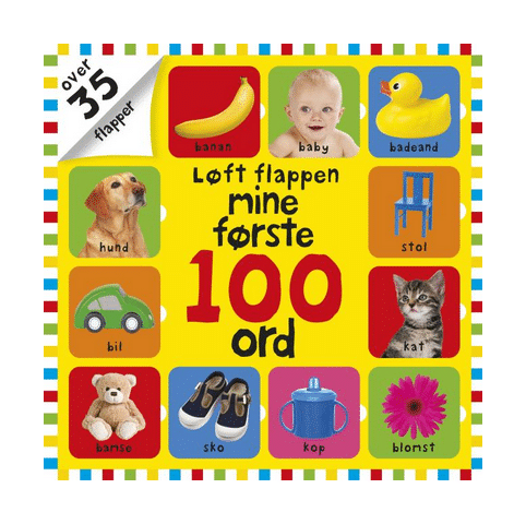 Løft flappen Mine første 100 ord