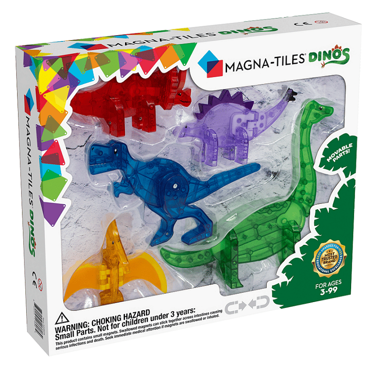 Magna-Tiles Dinosaur 5-stk sæt