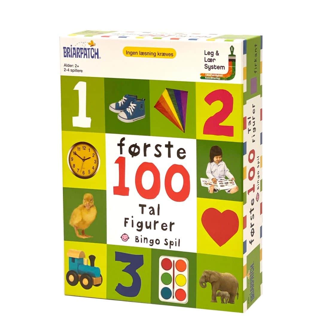 Bingo spil - Mine første 100 tal, former og farver spil