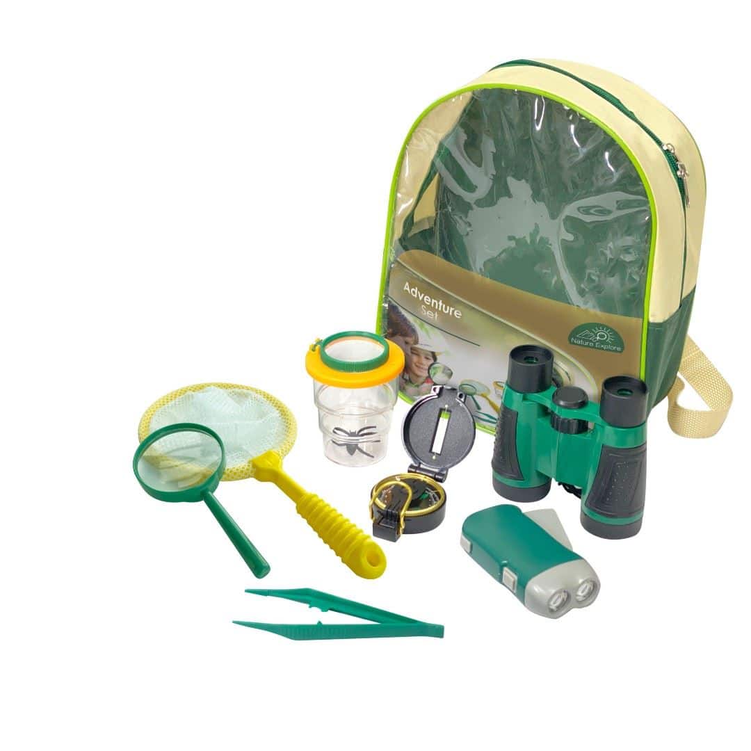 Naturudforskningssæt, rygsæk med 7 dele