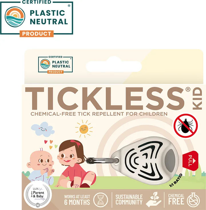 Tickless Baby/Kid Beige – kemikaliefri flåtbeskyttelse til børn