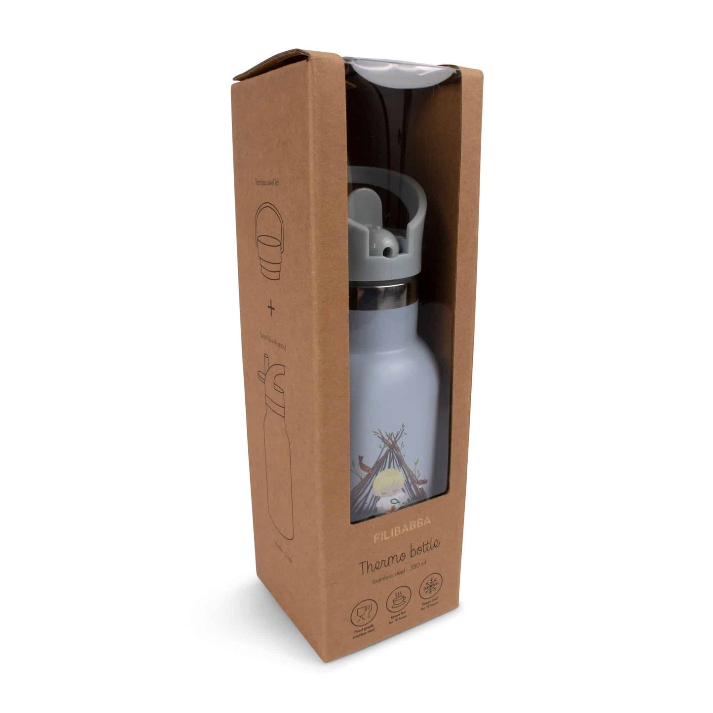 FILIBABBA - Drikkeflaske i rustfrit stål - Tiny Explorers
