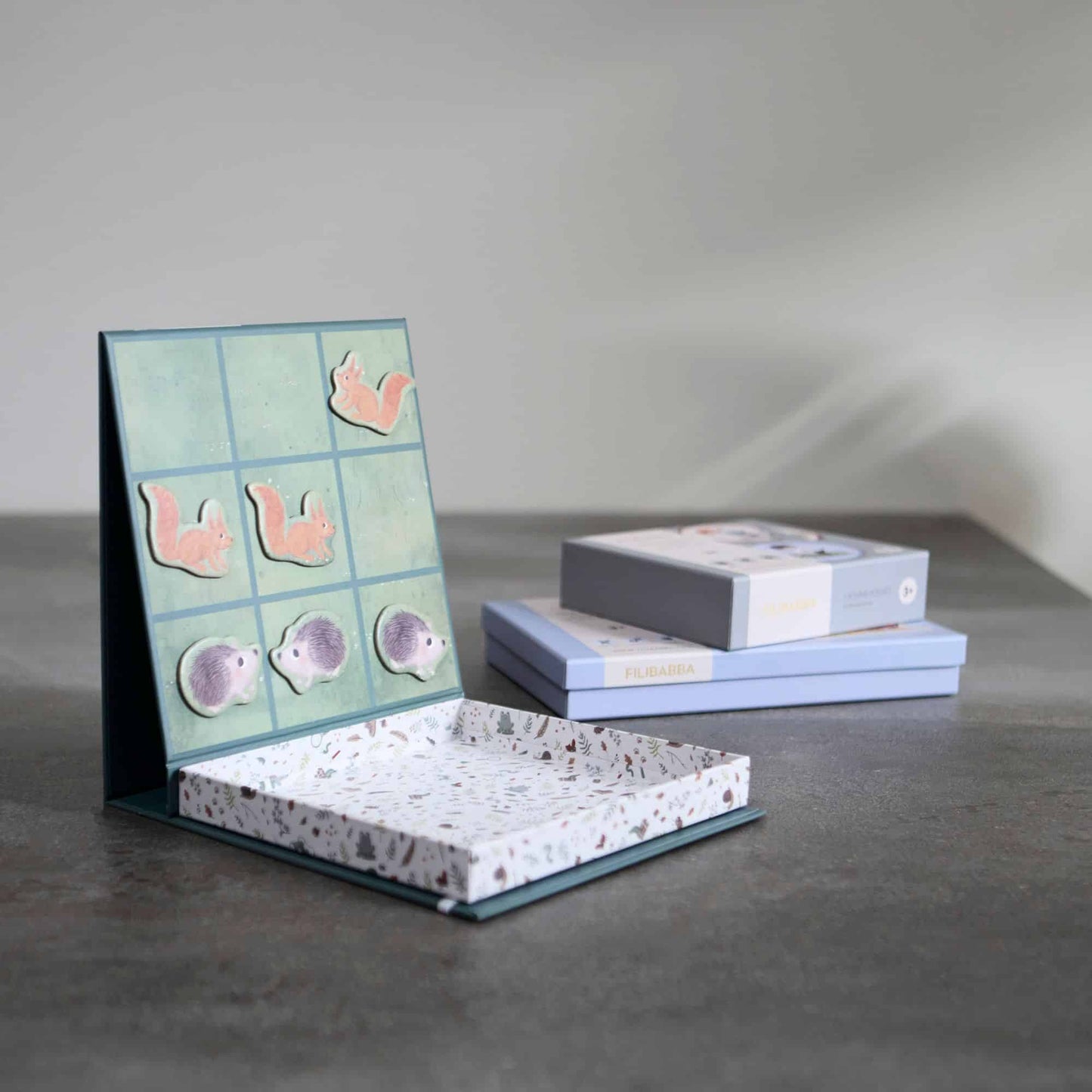 FILIBABBA - Magnetisk "Tre på stribe" - Skovens dyr