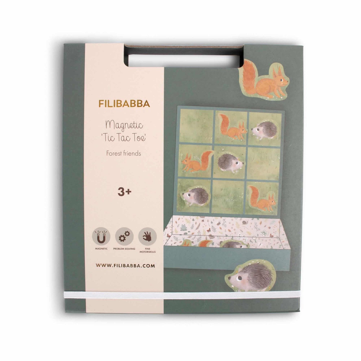 FILIBABBA - Magnetisk "Tre på stribe" - Skovens dyr