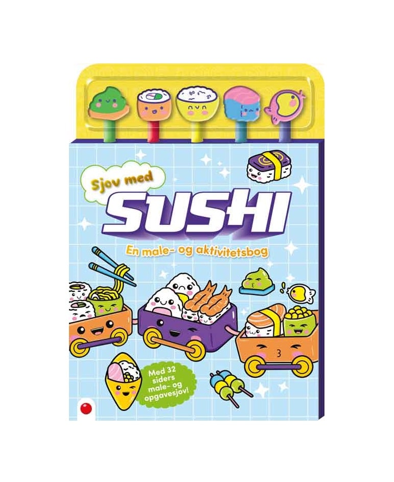 Aktivitetsbog med blyanter: Sjov med sushi