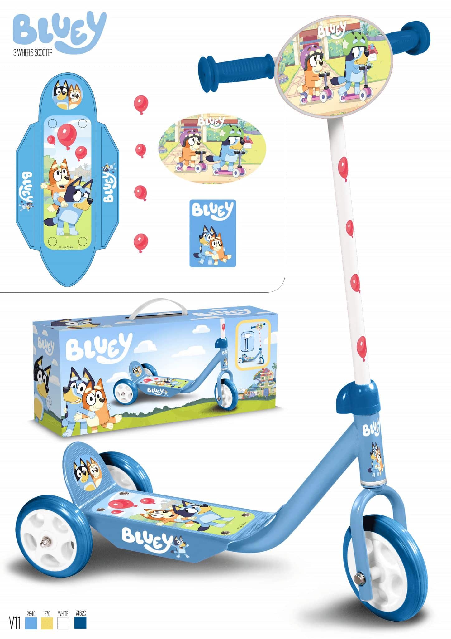 Bluey 3-hjulet-løbehjul