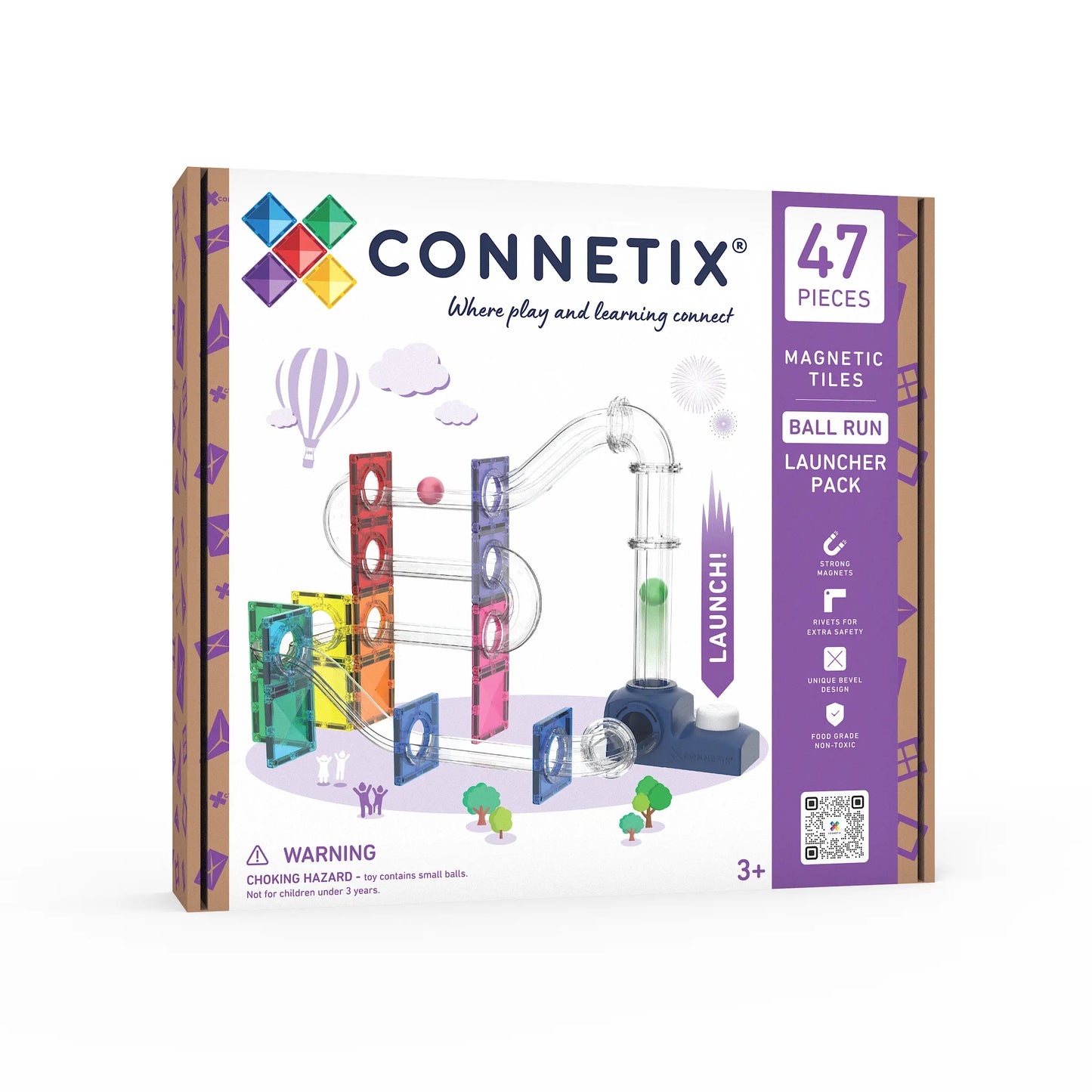 CONNETIX Ball Run Launcher Pack – 47 dele med affyringsrampe