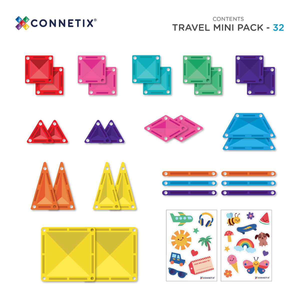 CONNETIX Travel Mini Pack – 32 dele i praktisk rejsekuffert