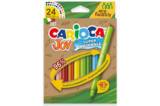 Carioca ECOfamily tusch fine tip 24 stk. assorteret – Carioca