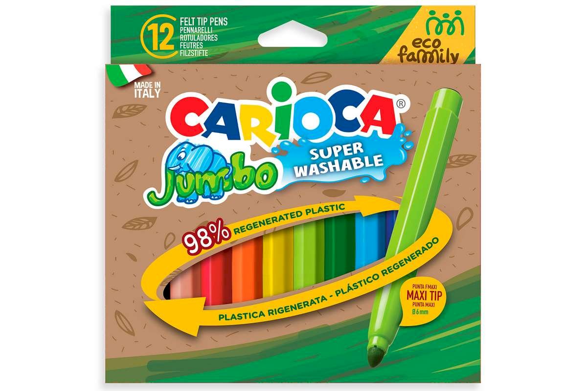 Carioca ECOfamily tusch maxi 12 stk. assorteret – Carioca