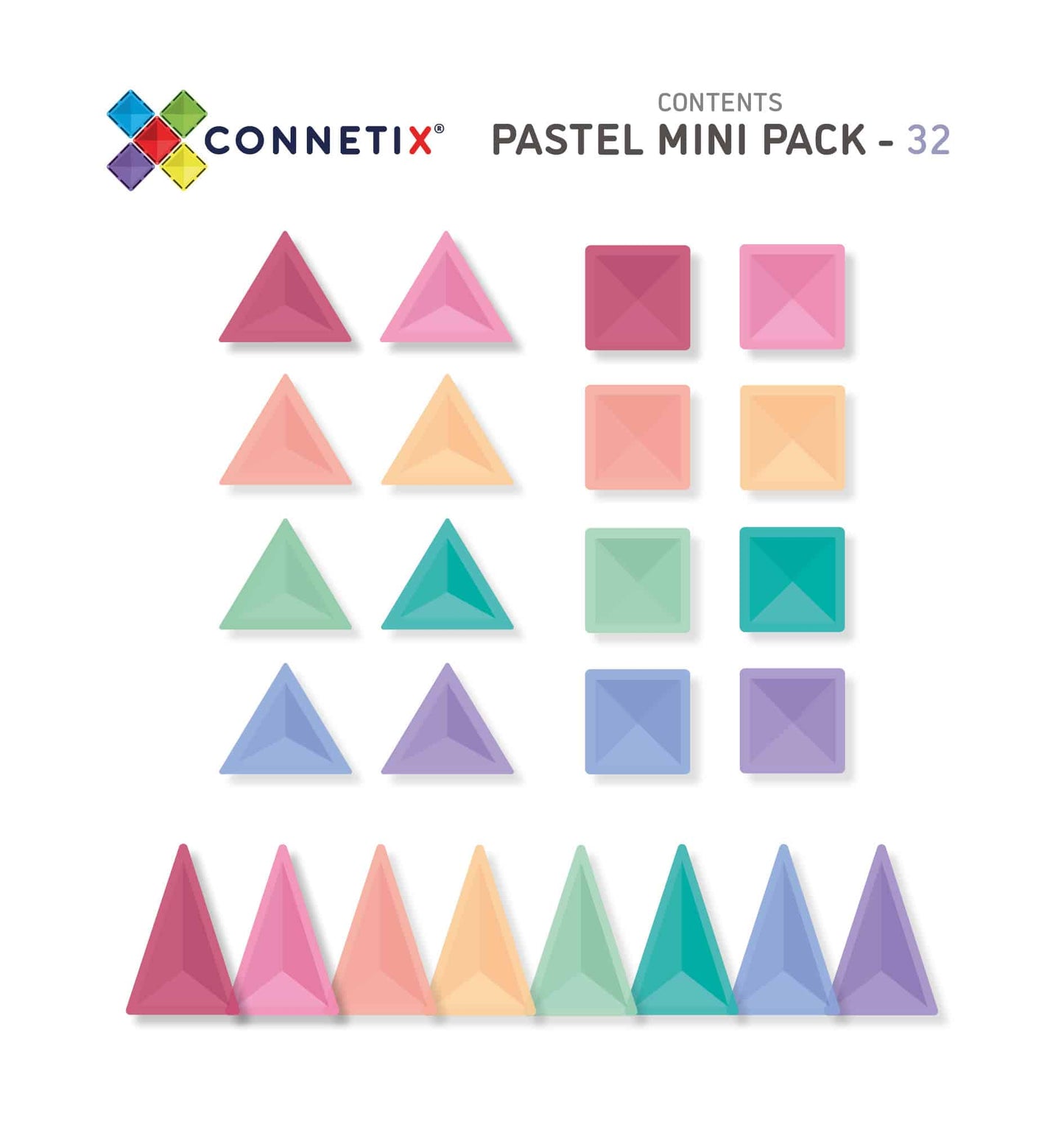 Connetix - 32 dele Pastel Mini Pack
