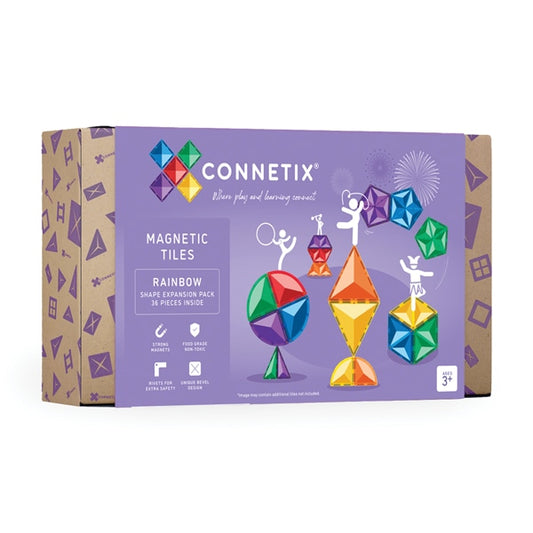Connetix - 36 dele - Rainbow Shape Expansion Pack