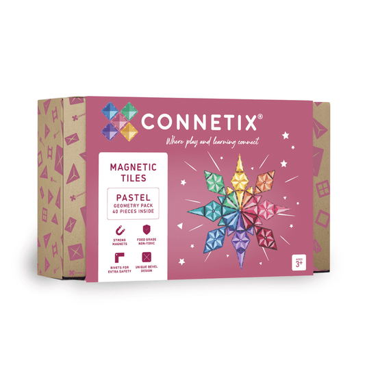 Connetix - 40 dele - Gemometry Pack Pastel - Magnetsæt