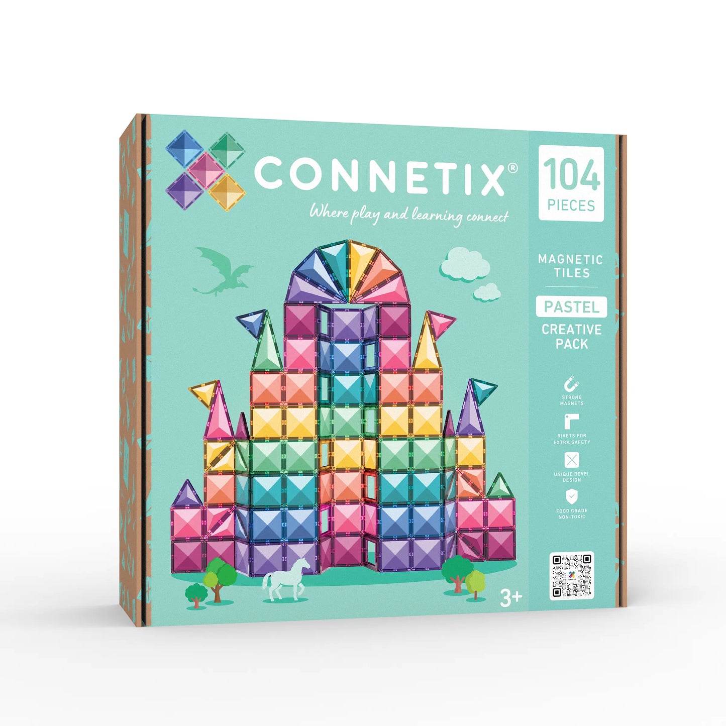 Connetix - Pastel Creative Pack – 104 dele