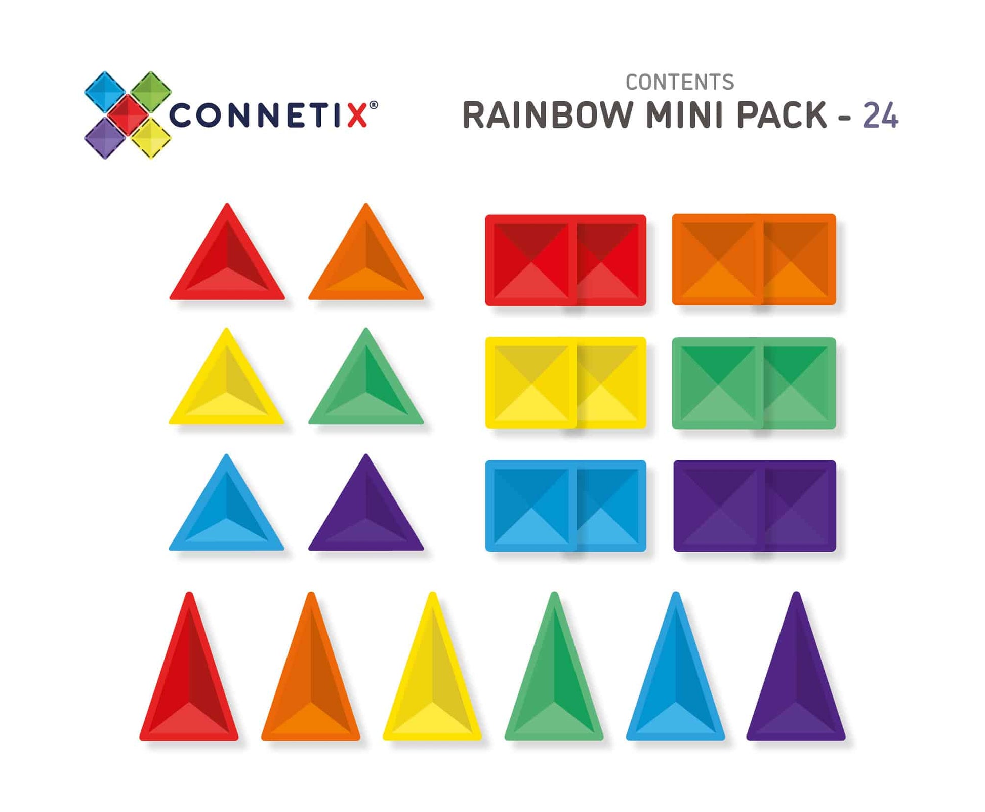 Connetix - Rainbow Mini Pack 24 stk