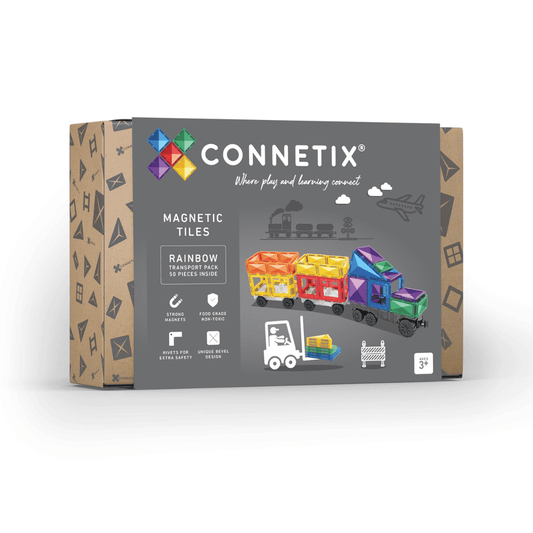 Connetix – 50 dele –  Rainbow Transport Pack magnetsæt