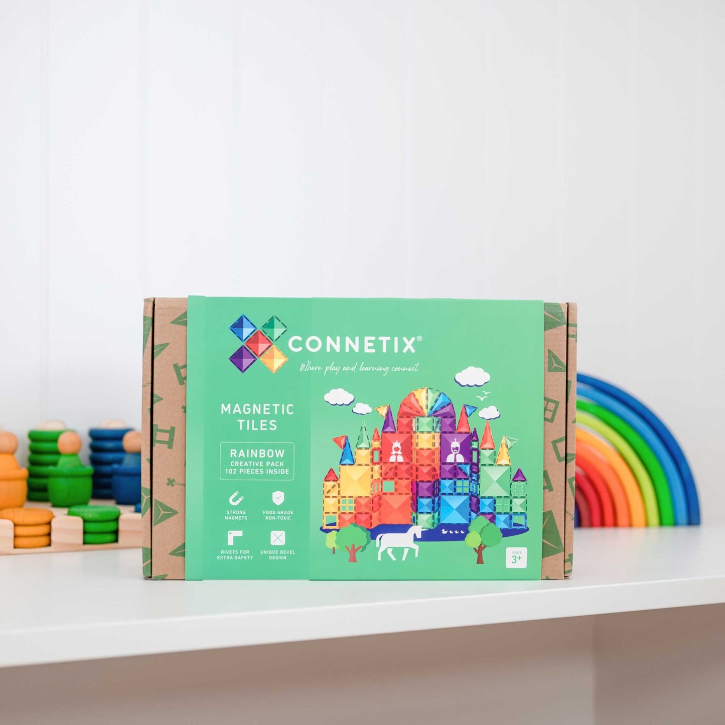 Connetix - 102 dele - Rainbow Creative Pack