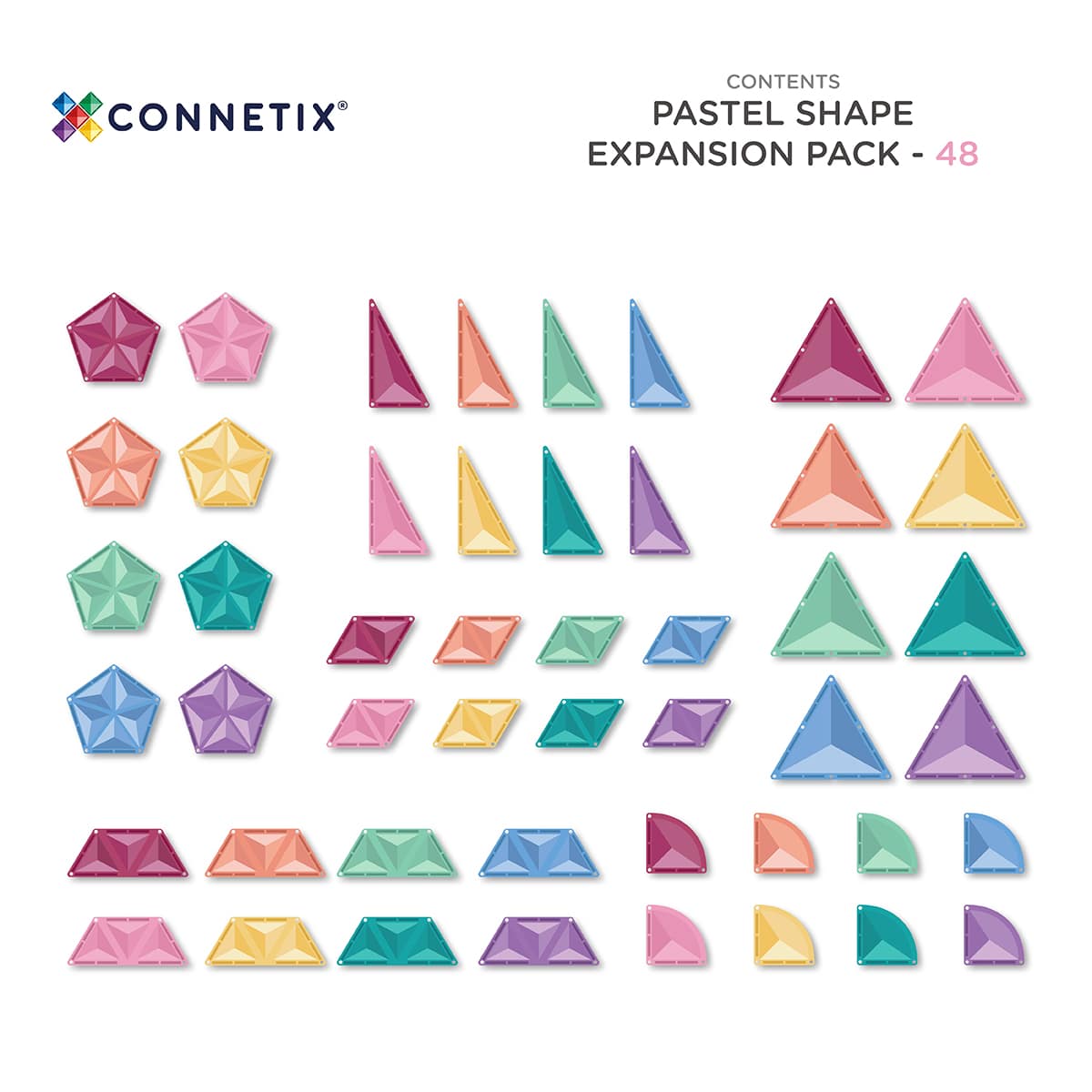 Connetix - 48 dele Pastel Pack