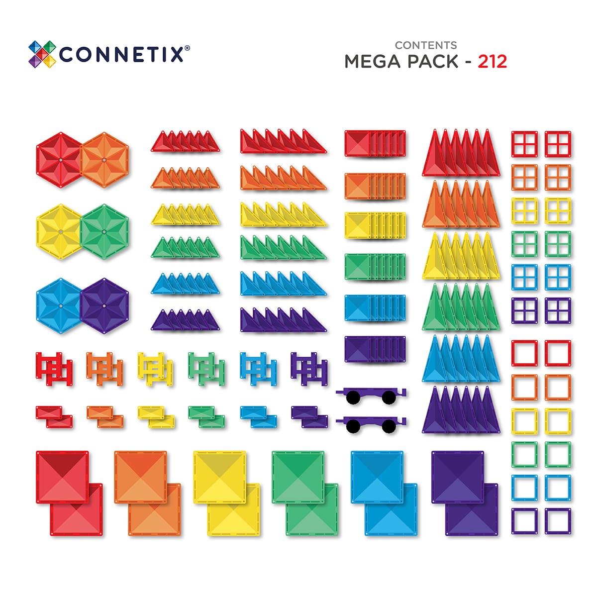 Connetix – 212 dele - Mega Pack - Magnetsæt