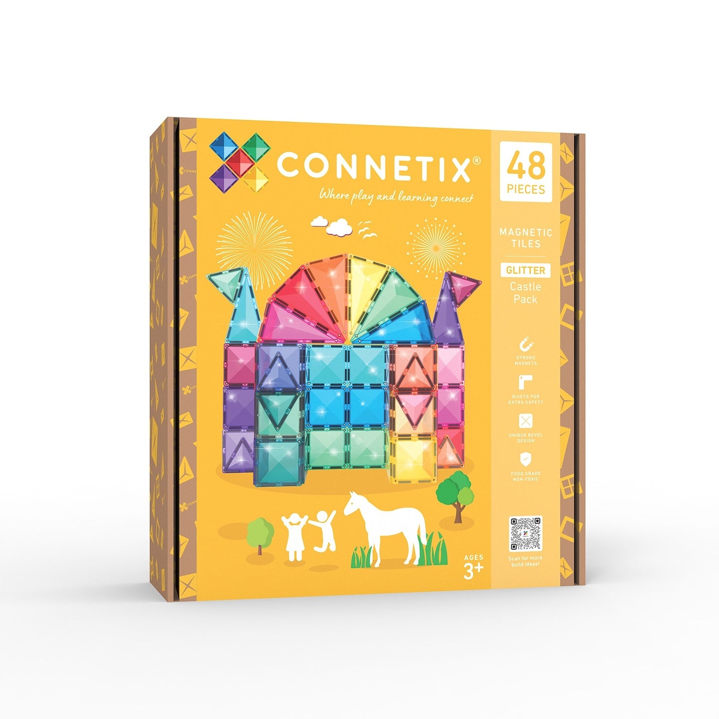 Connetix - 48 dele - Glitter castle pack