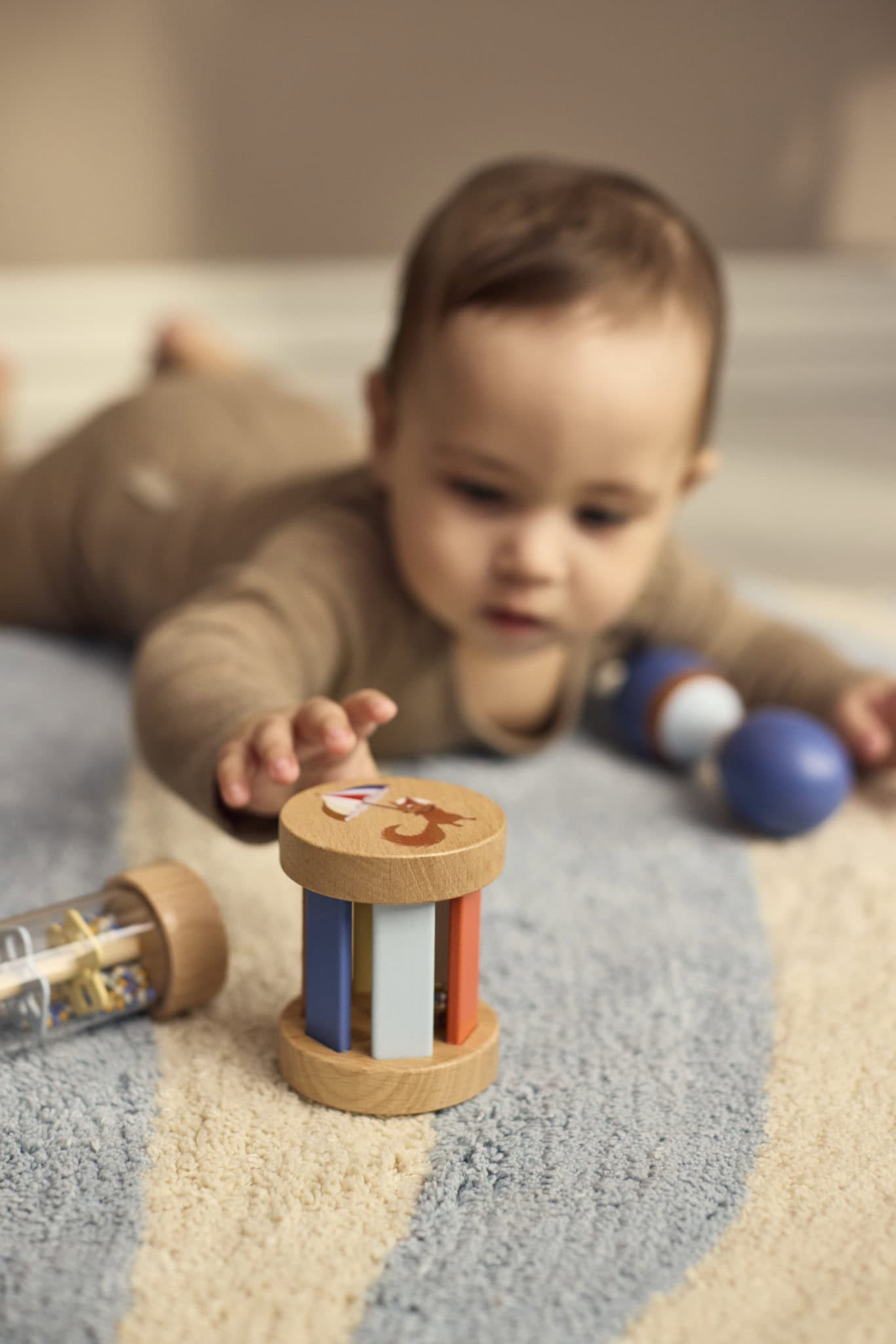 Filibabba Legekuffert – Mit første sanselegetøj i træ (Rasle, Maracas & Rainmaker)