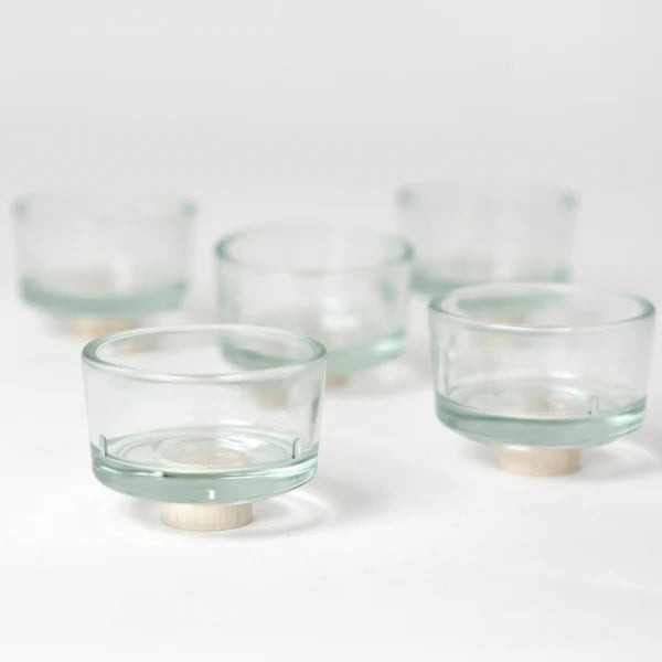 Grimm’s fyrfadsstage i glas – pakke med 5 stk