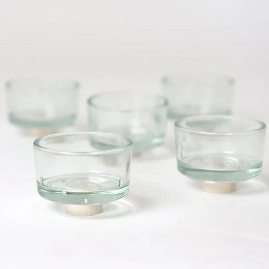 Grimm’s fyrfadsstage i glas – pakke med 5 stk