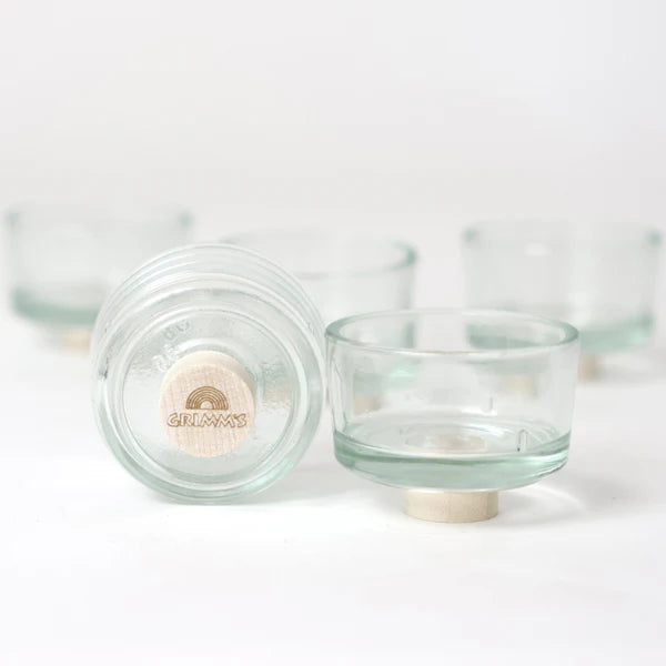Grimm’s fyrfadsstage i glas – pakke med 5 stk