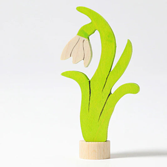 Grimm’s stikfigur vintergæk (Schneeglöckchen) – håndmalet dekoration