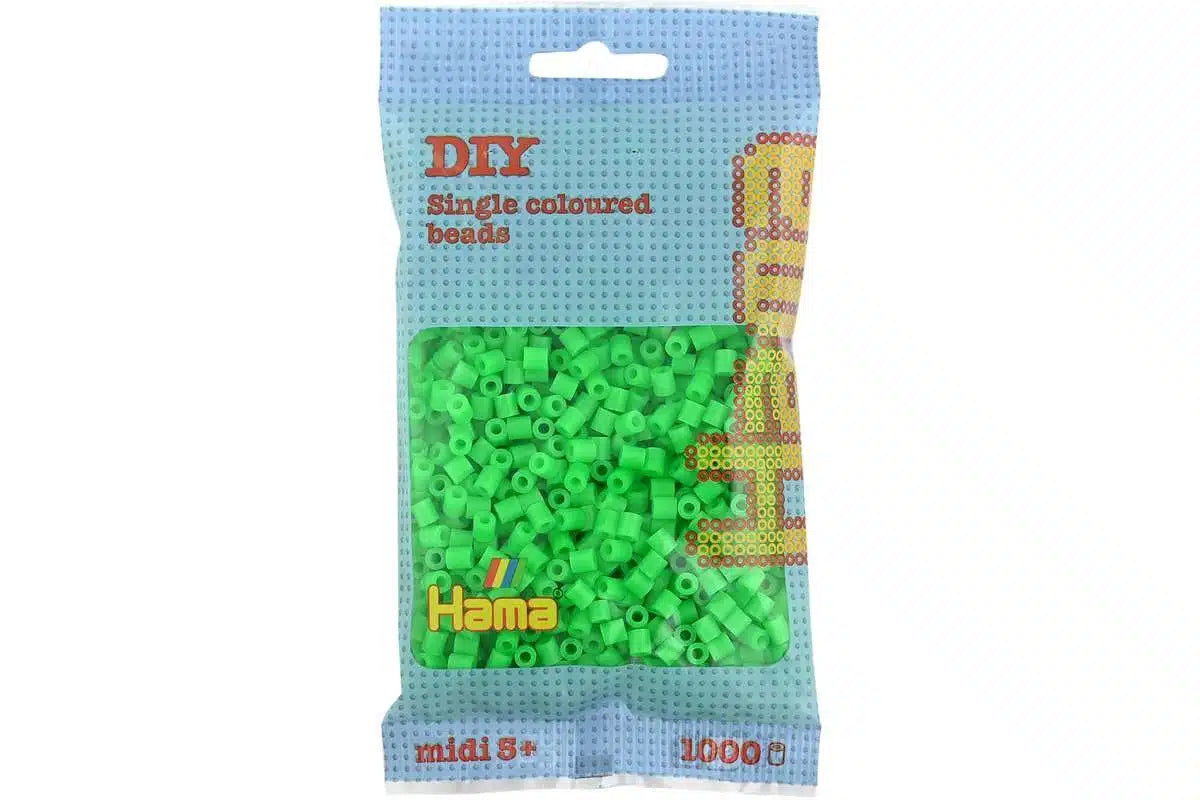 HAMA - HAMA Hama midi perler 1000stk fluor. grøn (207-42)