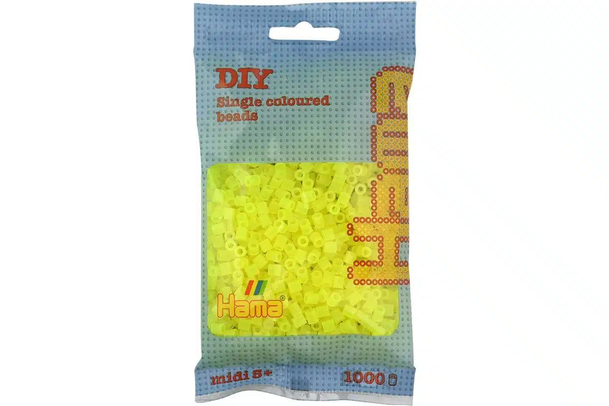 HAMA - HAMA Hama midi perler 1000stk neon gul (207-34)