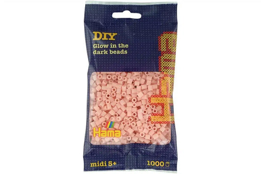 HAMA - Hama midi perler 1000 stk selvlysende roed
