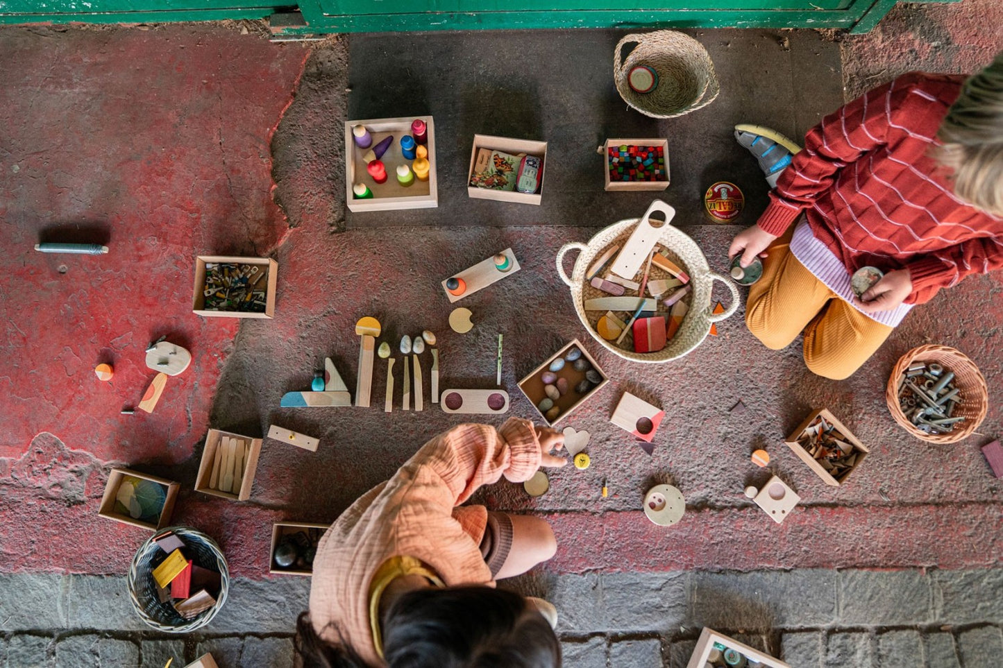 Grapat - Happy Place – kreativt trælegetøj med 40 dele til åben leg