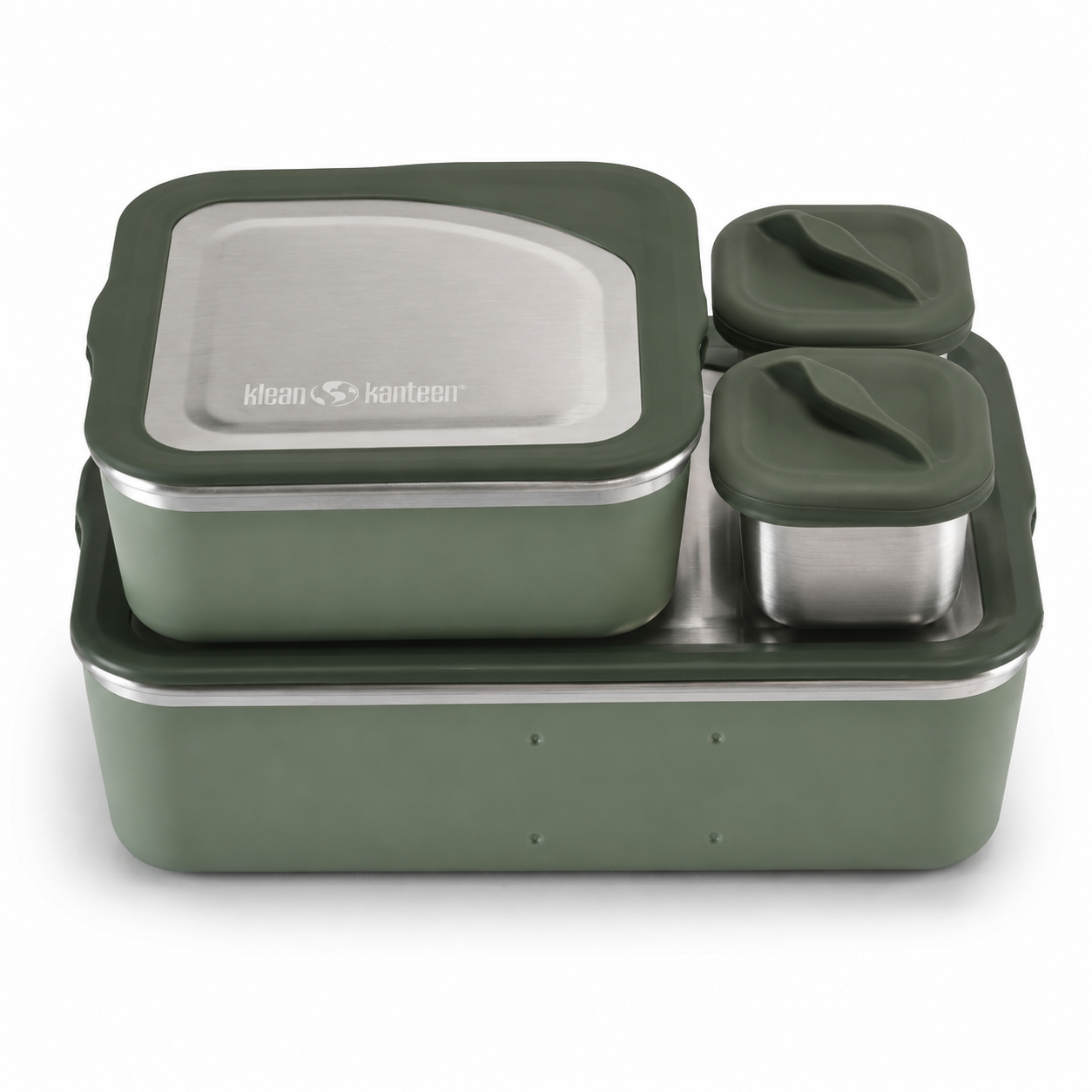 Klean Kanteen Big Meal Box Set – 3 Madkasser i Rustfrit Stål – Sea Spray