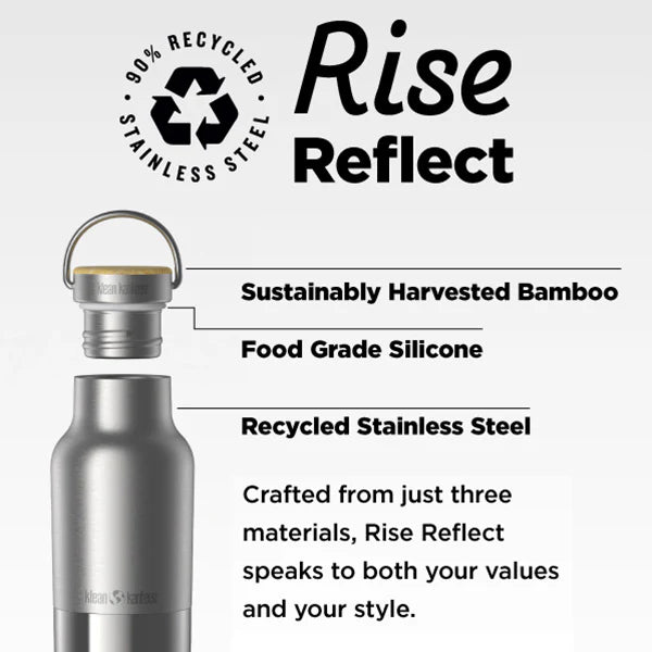 Klean Kanteen Insulated Reflect flaske med bambuslåg 592ml