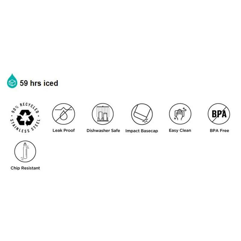 Klean Kanteen TKWide Drikkeflaske 592 ml – Twist Cap – Blue Tint – Isoleret & Genanvendelig