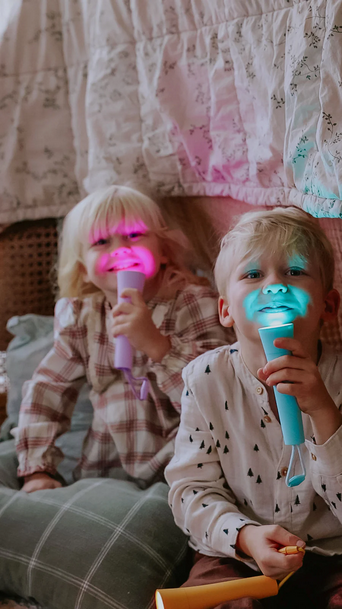 Lalarma Genopladelig Lommelygte til Børn – Lilla