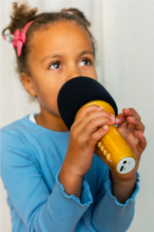 Lalarma Glitter Groove Mikrofon – Guld