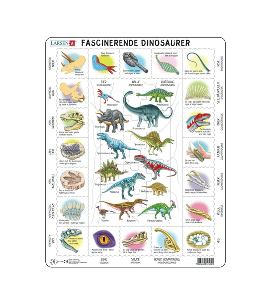 Larsen puslespil - Fascinerende dino, 35 brikker