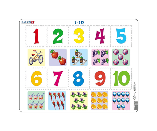 Larsen puslespil - Tæl til 10, 10 brikker