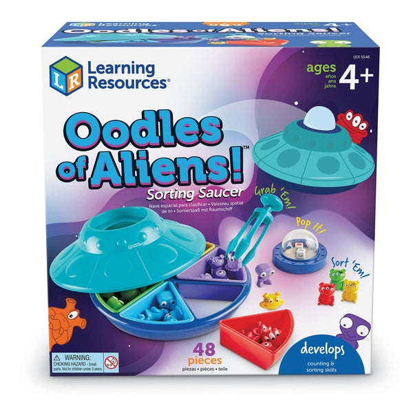 Learning Resources - Oodles of Aliens! Sorting Saucer – Sorteringsspil med rumvæsner