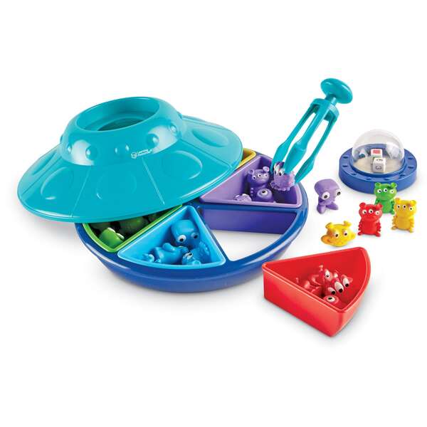 Learning Resources - Oodles of Aliens! Sorting Saucer – Sorteringsspil med rumvæsner