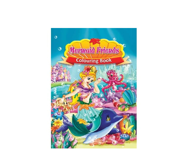 Malebog A4 Mermaid Friends 16 sid